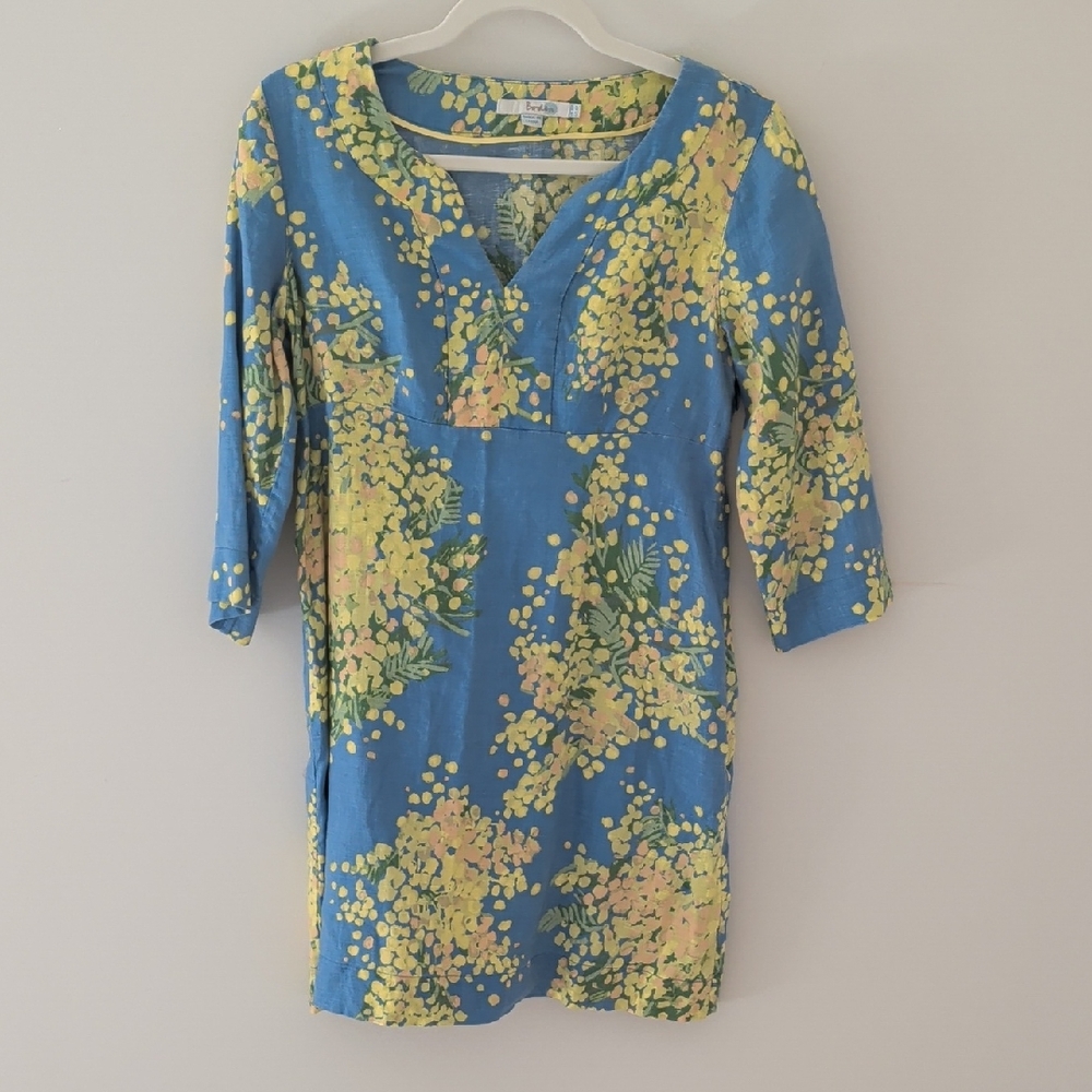 Boden Blue & Yellow Floral Dress - Size 6P